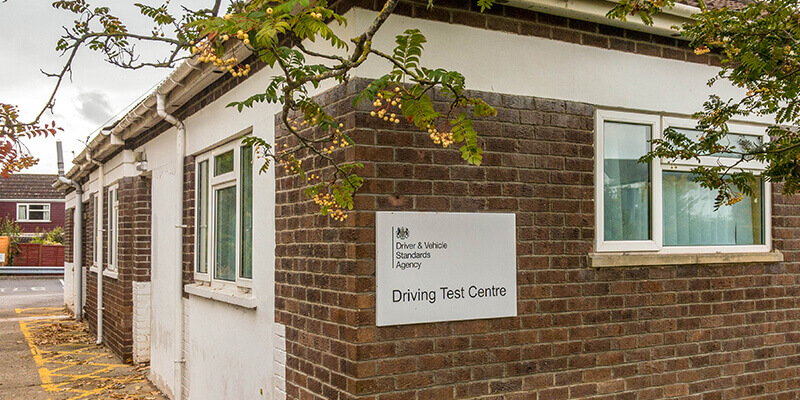 Image of the outside of a driving test centre