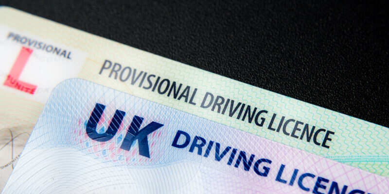 Provisional licence and full UK driving licence